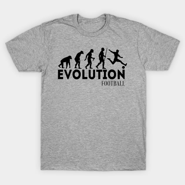 Evolution Of Football - footbal silhouette T-Shirt by yassinebd